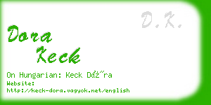 dora keck business card